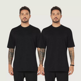 Kit 2 Camisetas Básicas Oversized Streetwear 