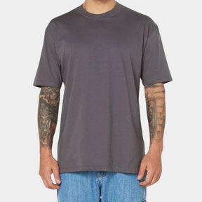 Camisa Básica Oversized Streetwear Masculina Cinza 