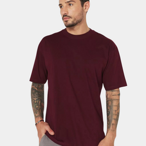 Camisa Básica Oversized Streetwear Masculina Vinho 