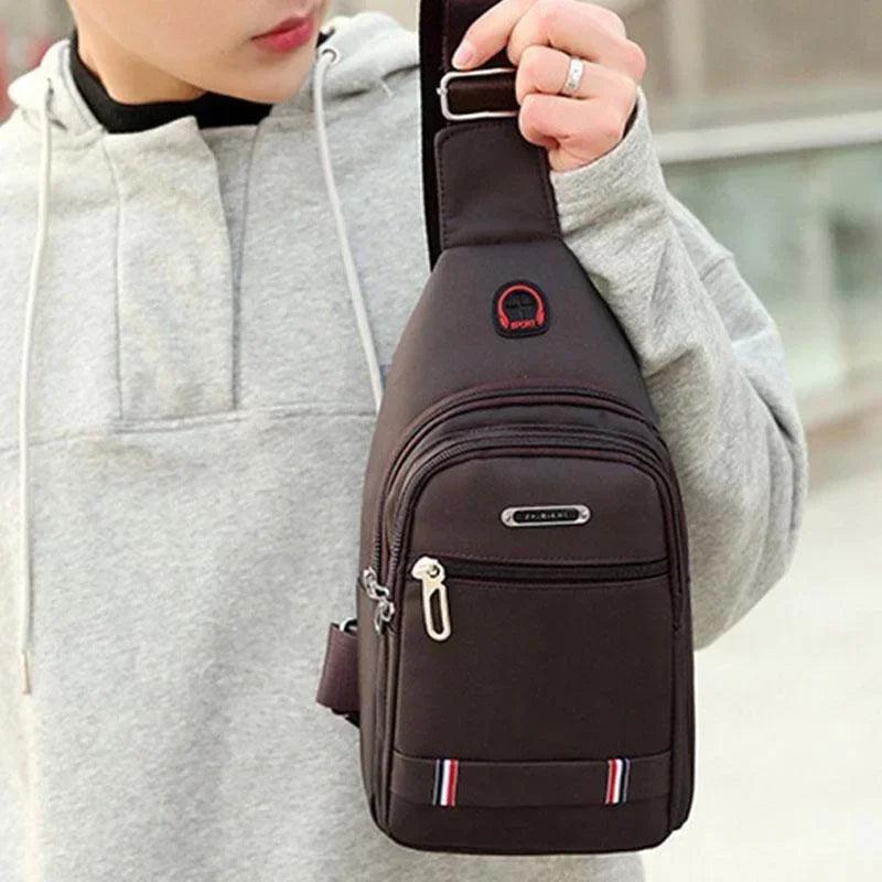 bolsa de ombro masculina